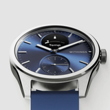 Withings ScanWatch 2 - Blau 42mm + Gratis Withings Lederarmband in Schwarz