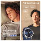 Withings ScanWatch 2 - Blau 42mm + Gratis Withings Lederarmband in Schwarz