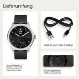 Withings ScanWatch 2 - Black 42mm + Gratis Withings Lederarmband in Schwarz