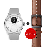 Withings ScanWatch 2 - White 42mm + Gratis Withings Lederarmband in Braun