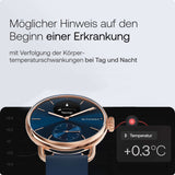 Withings ScanWatch 2 - 38mm Blau Rosegold + Gratis Withings Lederarmband
