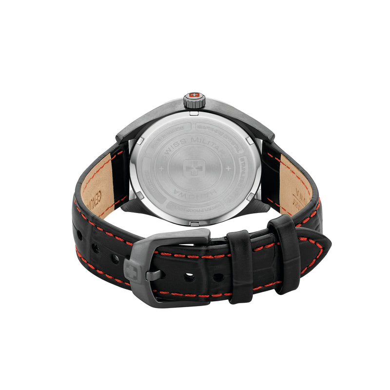 ROADRUNNER Leder Schwarz 42mm - Swiss Made