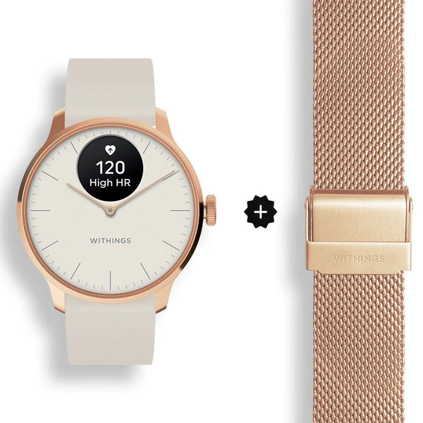 Withings Scanwatch Light 37mm - Sand + Gratis Milanaiseband von Withings