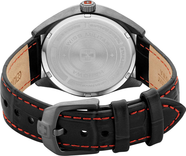 SWISS MILITARY HANOWA men's analog watch 'ROADRUNNER' size One Size grey / red / black