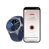Withings ScanWatch 2 - Blau 42mm + Gratis Withings Lederarmband in Schwarz