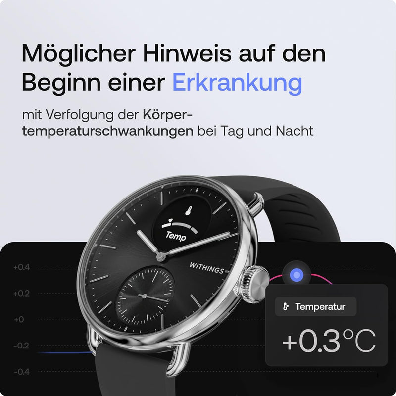 Withings Scanwatch 2 - black 38mm + Gratis Withings Lederarmband