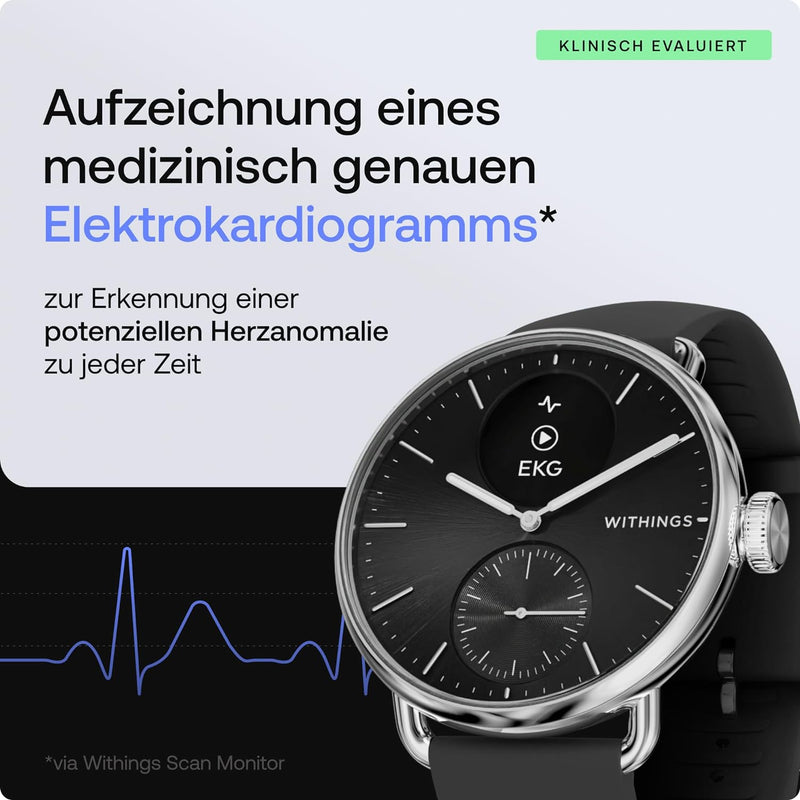 Withings Scanwatch 2 - black 38mm + Gratis Withings Lederarmband