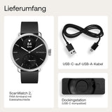 Withings Scanwatch 2 - black 38mm + Gratis Withings Lederarmband