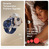 Withings ScanWatch 2 - Blau 42mm + Gratis Withings Lederarmband in Schwarz