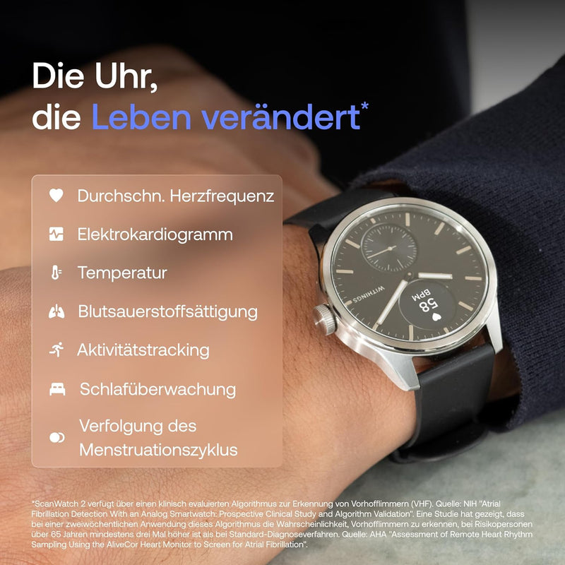 Withings Scanwatch 2 - 38mm + Gratis Withings Lederarmband