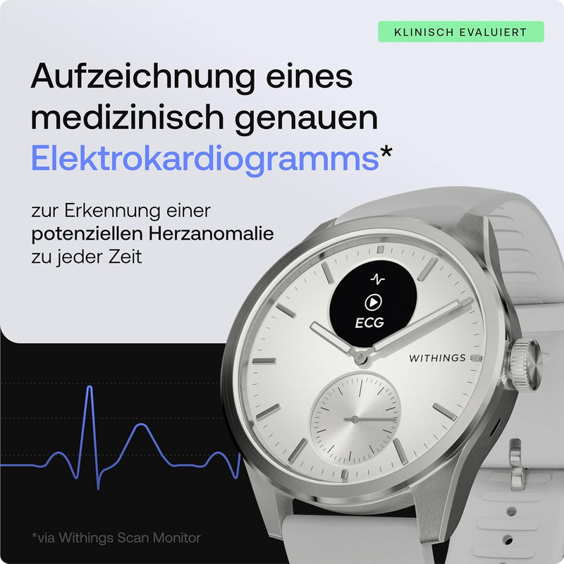 Withings Scanwatch 2 - White 42mm + Gratis Withings Lederarmband