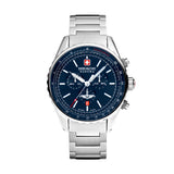 Swiss Military Hanowa Men's Wristwatch Chronograph 42mm Stainless Steel Blue - Chronograph Watch Wristwatch Men's Watch Military Watch