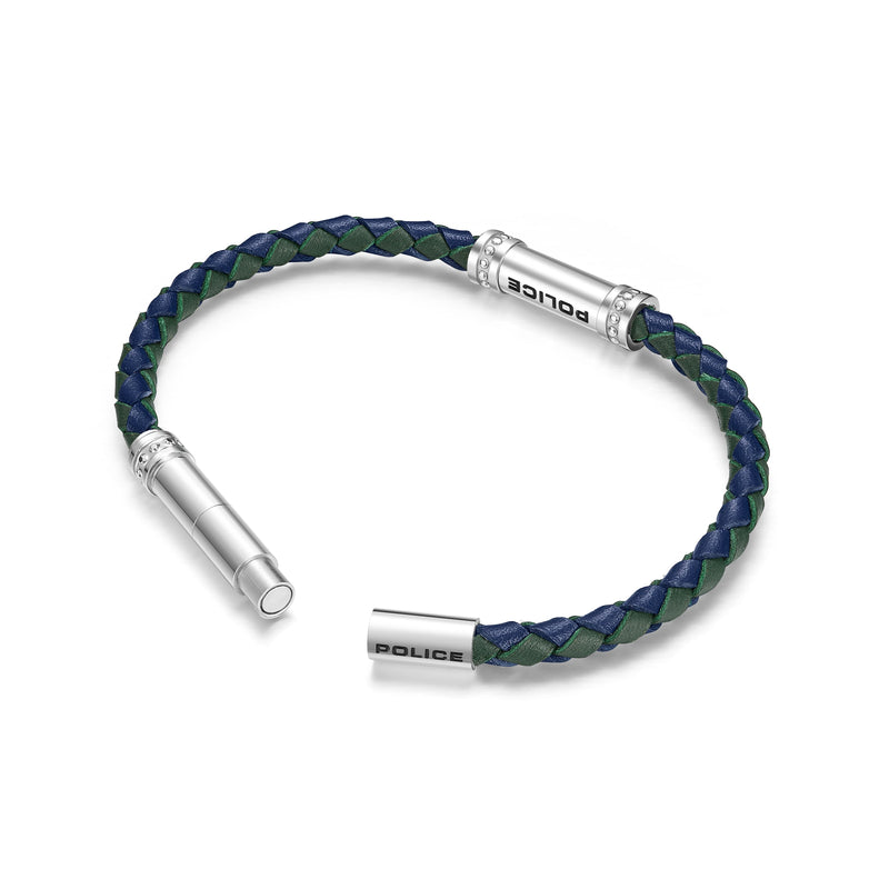 Police Men's Bracelet Leather Blue/Green Men's Bracelet Leather Band Bracelet Leather Men's Bracelet Leather Men's Bracelet Leather Band