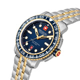 BLACK MARLIN 42mm Blue Stainless Steel/Gold Herrenuhr -  Swiss Made