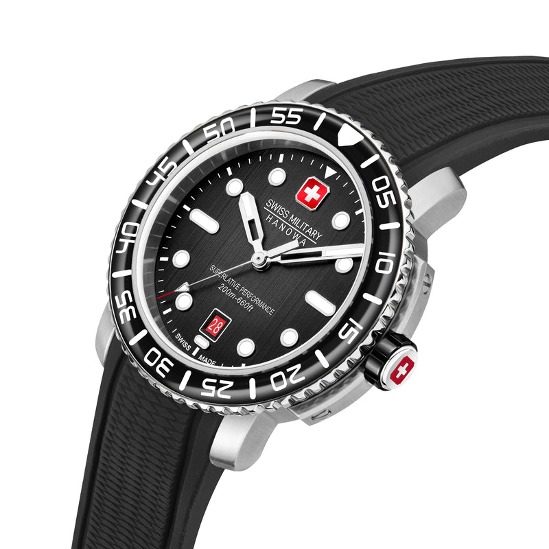 BLACK MARLIN Schwarz 200m Wasserdicht -  Swiss Made