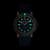 BLACK MARLIN 45mm Blau/Roségold Edelstahl/Kautschuk Herrenuhr - Swiss Made