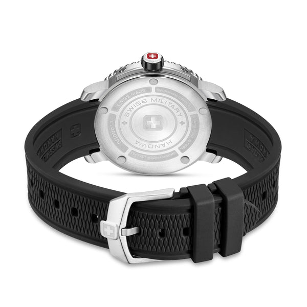 BLACK MARLIN 44 MM STAINLESS STEEL CASE BLACK COLOR SILICONE STRAP