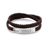 Police Men's Bracelet Leather Brown Braided Men's Bracelet Leather Bracelet Jewelry Leather Men's Leather Bracelet Brown