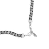 Police Men's Chain Silver/Black 50 cm Stainless Steel Necklace Men's Chain Curb Chain Jewelry