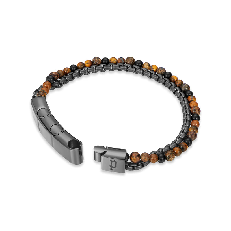 PE DOUBLEIMPACT IPGUN TIGEREYE BEADS BOXCHAIN ​​BRT