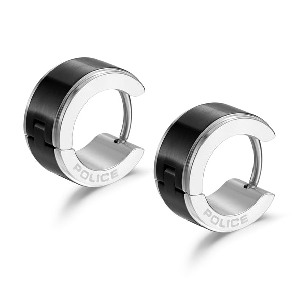 PE EDGE SS & BLACK HUGGIE EARRINGS