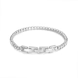 PE FLASH SS WHITECRYSTAL 4MM TENNIS BRACELET