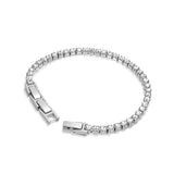 PE FLASH SS WHITECRYSTAL 4MM TENNIS BRACELET