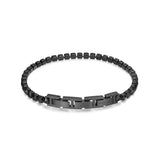 PE FLASH IPBLACK BLKCRYSTAL 4MM TENNIS BRACELET