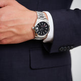 Eastham, 42mm, silber/schwarz