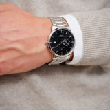 East Hill, 43mm, silber/schwarz
