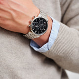 Easthill Day-Date, 42,5mm, silber/schwarz