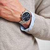 Easthill Day-Date, 42,5mm, silber/blau