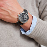 Bergamo, 42mm, schwarz/grau
