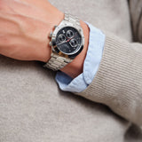 Greenfield, 41mm, silber/schwarz
