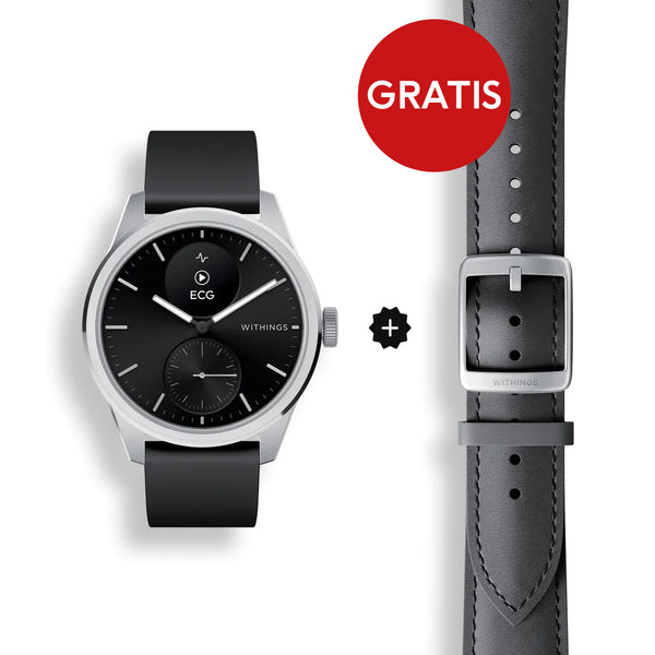 Withings Scanwatch 2 - Black 42mm + Gratis Withings Lederarmband