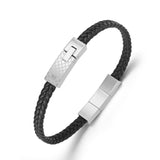 Police Herren Armband Leder Schwarz 21cm Edelstahl Herrenarmband Lederarmband Lederband Herren Schmuck Herrenaccessoires