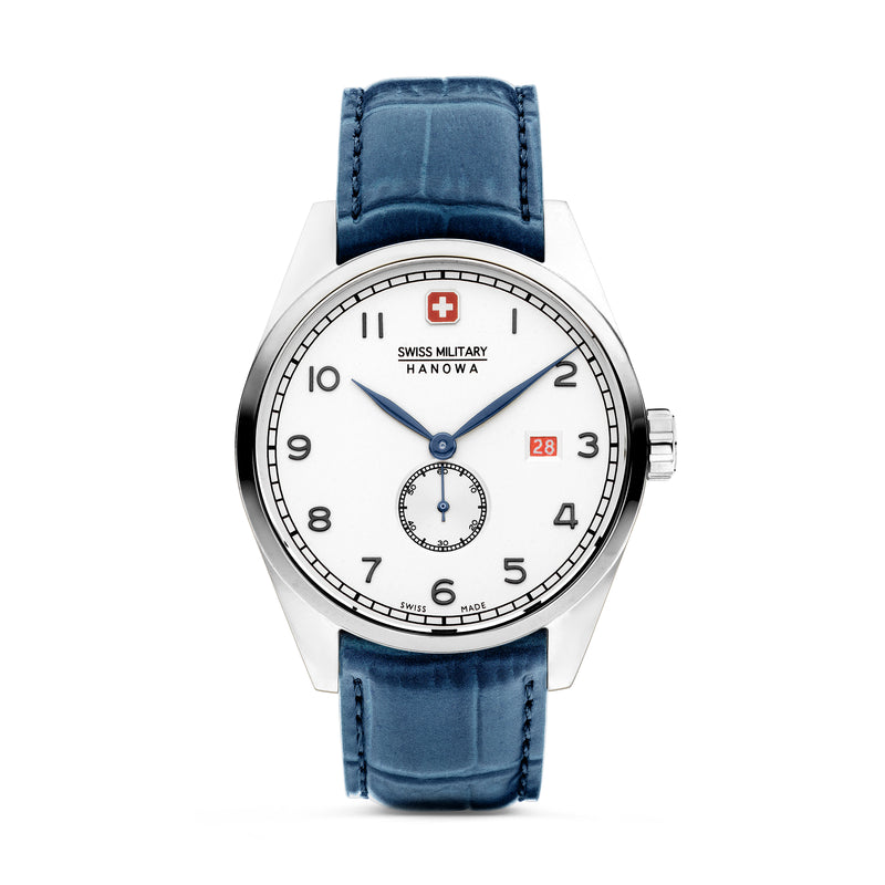 LYNX Leder Blau 40mm - Swiss Made