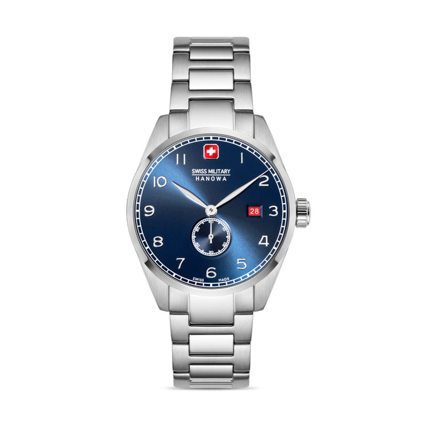 Swiss Military Hanowa quartz watch LYNX, SMWGH0000705, wristwatch, men's watch, Swiss watch, date, sapphire crystal, Swiss Made, blue