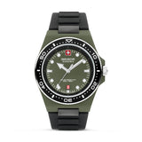 Swiss Military Hanowa Men's Wristwatch Ocean Pioneer green 42mm Stainless Steel/Rubber Diver's Watch Men's Watch Chronograph Automatic Quartz Waterproof