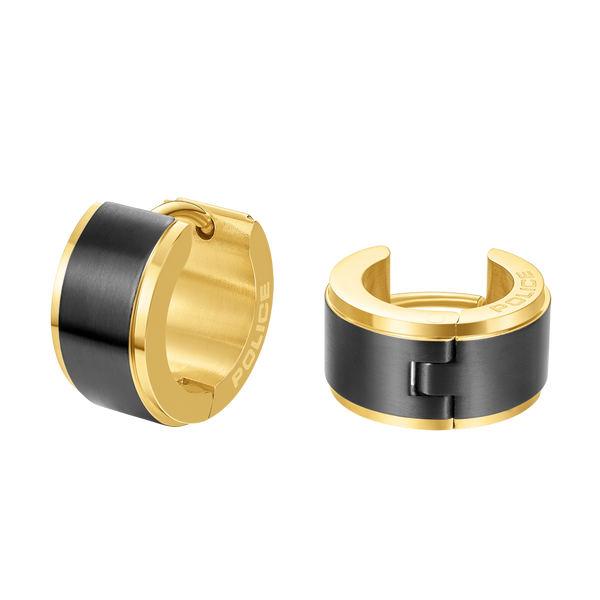 PE EDGE GP & BLACK HUGGIE EARRINGS