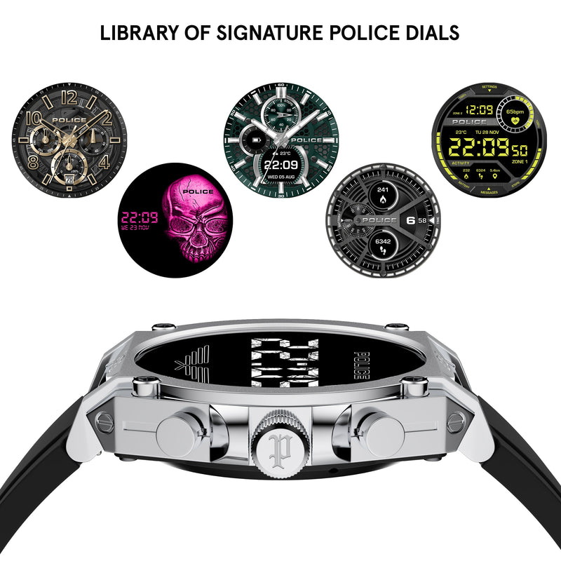 Police Herrenuhr Silikon schwarz Police My.Avatar Smartwatch UPON0000101