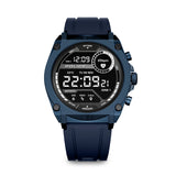 Police Men's Smartwatch Smartwatch Watch Wristwatch Digital Watch Fitness Tracker Sports Watch Blue 44mm Silicone