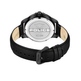 Police Herren Armbanduhr Leder Schwarz 42mm Skull Fashion Uhr Herrenuhr Armbänder