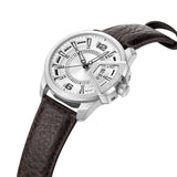 URBAN STAINLESS STEEL  SILVER COLOR GENUINE LEATHER