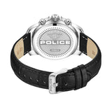 Police Herren Armbanduhr Leder Schwarz Chronograph Herrenuhr Analog Quarz Uhrzeit Datum Armbänder