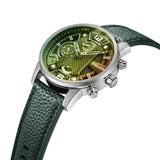 Police Men's Wristwatch Analog Leather Green 42mm Chronograph Men's Watch Watches