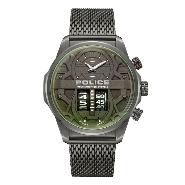 POLICE Men's Chronograph 'ROTORCROM' Size One Size anthracite / green / white