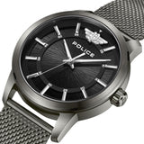 Police Unisex Wristwatch Analog Watch Men's Watches Police Watches Silver Stainless Steel Wristwatch Men's Watch Chronograph