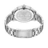 POLICE Neist PEWJG2227302 Herrenuhr mit schwarzem Zifferblatt und silberfarbenem Armband, Schwarz, Armband