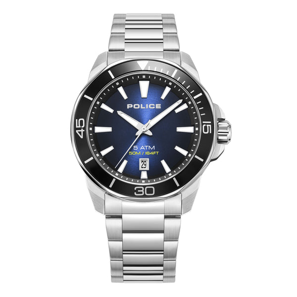 Police Quarzuhr THORNTON, PEWJH0021402, Armbanduhr, Herrenuhr, Datum, Blau